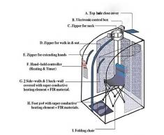 Infrarrojo Sauna Plegable Cabina de calor Infrarrojo lejano 650 hasta 1000 W