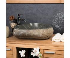 wanda collection Lavabo Grande de Piedra Natural Piedra DE RÍO 50