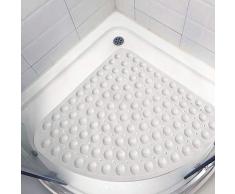 Esquina de la Ducha de la Esquina Sector de Goma Cuadrante Antideslizante Estera de baño antibacteriana Succión para la Tina de la Ducha Estera Antideslizante de la bañera 54x54CM