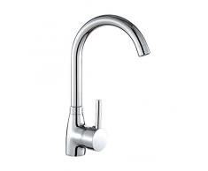 DP Grifería Lys - Grifo de fregadero, color plateado