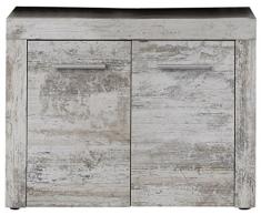 trendteam Muebles Gabinete de la vanidad, Pino, Blanco, 72 X 56 X 34 cm