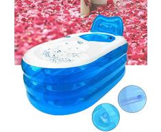 LaDicha 59X 33.5 X 27.6 Pulgadas Portable Pvc Bañera De Baño Adulto Plegable Viaje Inflable No Tóxico Bañera Gruesa