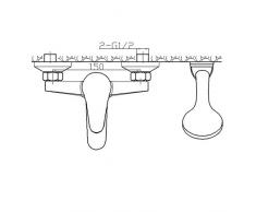 Ambrosiana sei14020000 grifo mezclador bañera exterior, cromado