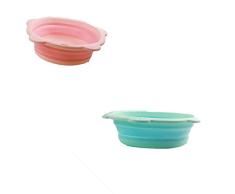 2 piezas plástico engrosado grande antideslizante Lavabo plegable al aire libre Bañera portátil plegable Bañera para niños y niñas Suministros para madres e hijos Ahorro de espacio: ideal para acampar