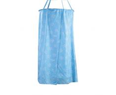 HYXKJ Tela de poliéster Cortina de Ducha Redonda Cremallera Cubierta de baño Cuenta de baño Espesante Lavable a máquina, Azul, 80 × 200 cm