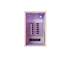 Svett - Cabina de sauna de infrarrojos con calefacción por suelo / Bluetooth / Pared de piedra / Cielo estrellado / Con todos los accesorios necesarios y muchos extras