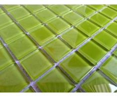 Transparente cristal mosaico azulejos Matte en ultramoderno verdes. Revestimiento para paredes (MT0023 GTDE) Matte es 30 cm x 30 cm