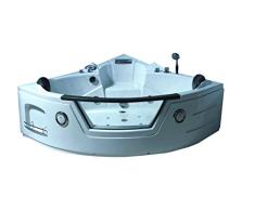Bañera hidromasaje Jakuzzi Bañera de esquina spa hidromasaje Piscina Spa nueva Terapia luz de colores Jakuzzi para 2 nueva 135 x 135