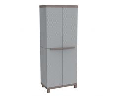 Terry, C-Rattan 3680, Armario 2 Puertas con Divisor Vertical y 3 Estantes. 68x39x170 cm