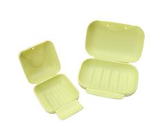 YMHPRIDE Jabonera de Golden Rule para el Baño la Ducha Portátil para Viajes Caja Contenedor(Verde)