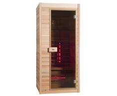 Sauna de infrarrojos Nobel 90 Hemlock, de madera de radiación Duoflex.