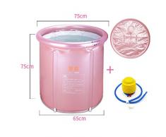 Neilyn Soporte para adultos Bañera plegable Bañera inflable portátil Baño de sauna doble uso Espesar barril de baño de plástico Bañera Bañera inflable simple Barril de baño Niños Piscina inflable del bebé ( Color : C )