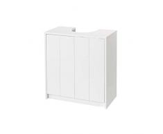 Mueble bajo Lavabo para encastrar de Madera MDF Blanco contemporáneo, de 56x30x60 cm - LOLAhome