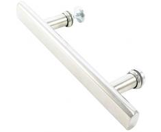 Tirador de puerta de ducha, de Di Vapor (R). 14 cm de agujero a agujero. Acero inoxidable