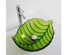 Homelava Lavabo Sobre Encimera Lavabo de Baño, Verde