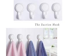 Ulinek 6 Piezas Ganchos Ventosa Super Fuerte para Pared Baño Cocina, Colgador Ventosa MAX 5KG Toallero Perchero Ganchos para Colgar Llaves Abrigos Ropa Bolsos Ducha, Transparente