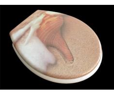 ADOB - Asiento de inodoro con tapa blanda, diseño playa