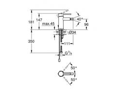 Grohe Essence - Grifo de bidé 1/2 Tamaño S, color cromo (Ref.32934001)