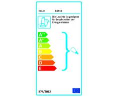 Eglo Modelo Sticker 85832 - Luminaria para espejo (de acero, cristal opaco, HV 1 x E14, mÃ¡x. 40 W, no incluye bombilla 7 x 11,5 cm, contorno 9,5 cm, cromada)
