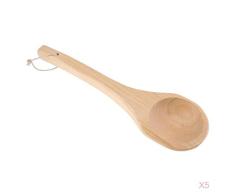 Fenteer 5pcs Sauna De Madera Cuchara Cuchara Utensilios De Cocina Cuchara De Madera Cuchara De Baño