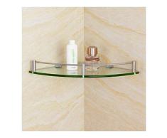 QingH yy Instalación baño Lavabo de Esquina de Vidrio Templado Estante 7MM-Grueso de Montaje en Pared Triangular del sacador con Todos los Accesorios YueB AJBD (Size : 200mm)