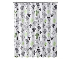 DCASA Moderno Poliester, Cortina BaÃ±o Cactus, 180x200 cm
