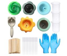 Allazone - Juego de 30 coladores de acrílico para colador, 6 Unidades de coladores de vertido de acrílico para Pintura de Bricolaje, Ducha, bañera