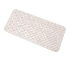 Exerz Alfombrillas para bañera 34x74 cm/Alfombrilla de Ducha/de baño Antideslizante de Seguridad/Tapete para Ducha - Diseño Antideslizante de Caucho Natural para Interiores neutros (Blanco)