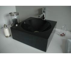 Lavabo de granito gris acabado