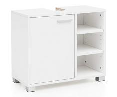 Wohnling WL5.341 - Armario bajo para Lavabo (Madera, 60 x 55 x 32 cm), Color Blanco