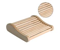 popchilli Reposacabezas para Sauna, Madera, Reposacabezas para Sauna, Respaldo Ergonómico Hecho De Abeto Finlandés, Reposacabezas, Reposapiernas, Respaldo, Respaldo, Accesorios para Sauna