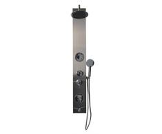 DP Grifería Hidro Bora Bora - Columna de hidromasaje para ducha (acero inoxidable), color plata