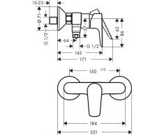 Hansgrohe Talis E Grifo de Ducha Visto, Cromo