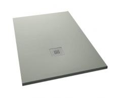 Plato ducha resina textura pizarra. 70x120cm. Gris claro Ral. 7035