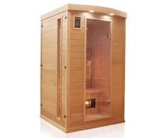 Dewello Hyder - Cabina de infrarrojos para sauna de infrarrojos, 115 x 105 cm, incluye reflector de espectro completo, soporte para bebidas, toallero