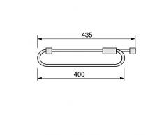 Emuca 7085225 - Perchero colgador extraíble para armario, largo 400mm
