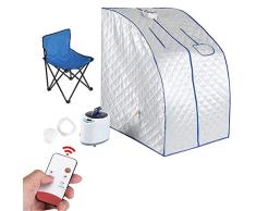 DFEDCLL Sauna Box, Cabina de Sauna de Vapor portátil, para el Calentador Corporal Personal SPA Desintoxicar la pérdida de Peso, con una Silla Plegable 98.5 x 72 x 84.5 cm