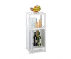 Relaxdays – Estantería bambú, 3 estantes, Armario Notebook, Cierre magnético, estantería de Madera (Varios Tamaños, Natural