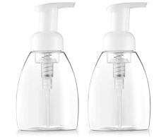 Yalbdopo Dispensador de jabón en espuma, botellas vacías, jabón de manos y recipientes líquidos, 250 ml, paquete de 2