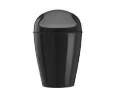 Koziol 5775526 Del - Papelera con tapa basculante (tamaño M), color negro