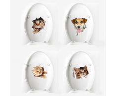 iTemer 1 Creativo 3D de Dibujos Animados Etiqueta engomada del Animal doméstico Aseo Cubierta portátil Pegatinas Decorativas Style B