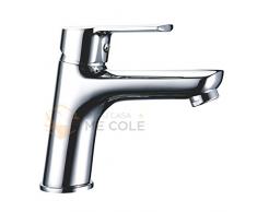 LLAVISAN L152374 - Grifo monomando para lavabo de la serie SIO, latón de alta calidad, cromo con brillo