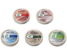 Sudorewell Gel Aroma Variación para Sauna, Cabina de Infrarrojos y Cuarto de Baño, 5 X 20G Botes