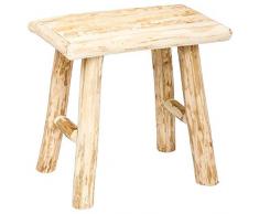 Atmosphera Pouf Taburete - Estilo Pura Naturaleza - Color Madera Bruta