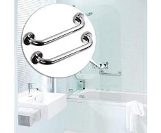 Shackcom 2 pcs Asa ducha de para Baño,Asidero acero seguridad inoxidable,Manija de Ducha/del Baño para niño/discapacitado/anciano,barra de apoyo Accesorios de Baño,soporte para el cuarto de baño