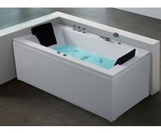 WHIRLPOOL bañera de esquina Niza derecha o izquierda con 6 boquilla de masaje + LED iluminación / Luz Baño de burbujas plato de bañera de hidromasaje de esquina dentro de s R Barato