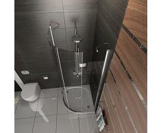 Cuarto circular (Cristal ESG Diseño Ducha de cristal (cabina de ducha con cristal los arañazos Mampara de 90 x 90 x 200 redondo ducha