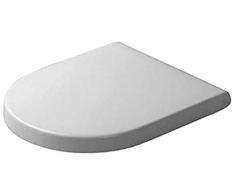 Duravit 63890000 Starck 3 - Asiento de inodoro con tapa (bisagras de acero inoxidable, bajada amortiguada), color blanco