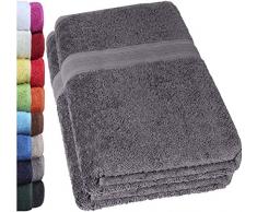 NatureMark Ducha, AlgodÃ³n, Gris Antracita, Pack de 2 Toallas - 70 x 140 cm, 2