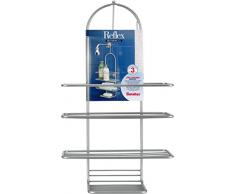 Metaltex Reflex-Jabonera de Colgar para Ducha, Gris, 2 pisos